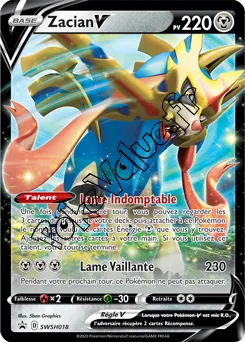 Carte Pokémon Zacian V n°018 de la série SWSH Black Star Promos