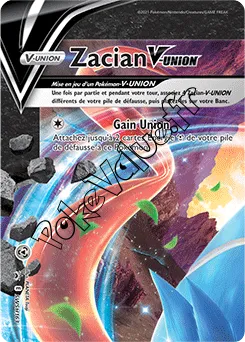 Carte Pokémon Zacian V UNION En haut à gauche n°163 de la série SWSH Black Star Promos