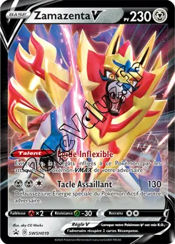 Carte Pokémon Zamazenta V n°019 de la série SWSH Black Star Promos