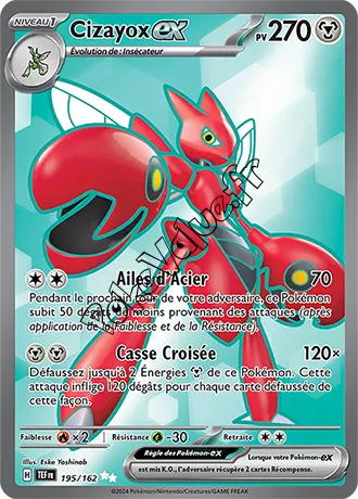 Carte Pokémon Cizayox ex  n°195 de la série Forces Temporelles