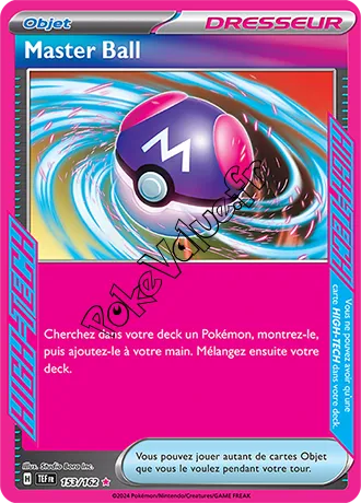 Carte Pokémon Master Ball n°153 de la série Forces Temporelles