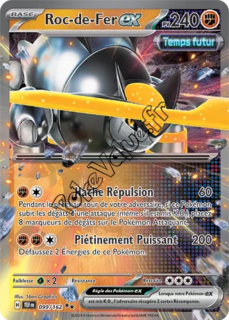 Carte Pokémon Roc de Fer ex n°099 de la série Forces Temporelles
