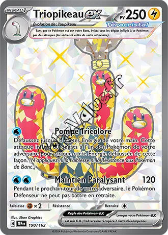 Carte Pokémon Triopikeau ex  n°190 de la série Forces Temporelles