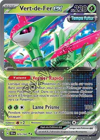 Carte Pokémon Vert de Fer ex n°025 de la série Forces Temporelles