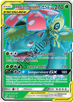 Carte Pokémon Celebi et Florizarre GX n°159 de la série Duo de Choc