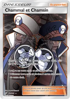 Carte Pokémon Chammal et Chamsin n°176 de la série Duo de Choc