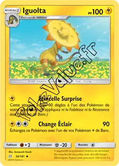 Carte Pokémon Iguolta n°50 de la série Duo de Choc