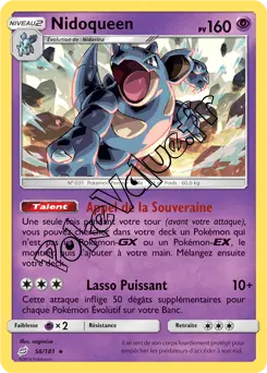 Carte Pokémon Nidoqueen  n°56 de la série Duo de Choc