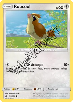Carte Pokémon Roucool n°122 de la série Duo de Choc