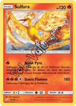 Carte Pokémon Sulfura n°19 de la série Duo de Choc
