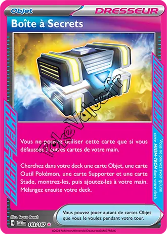 Carte Pokémon Boîte à Secrets n°163 de la série Mascarade Crépusculaire