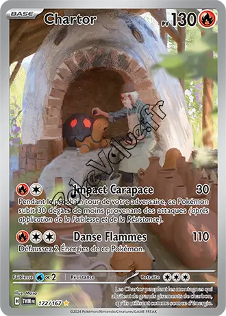 Carte Pokémon Chartor  n°172 de la série Mascarade Crépusculaire