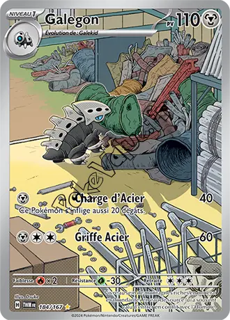 Carte Pokémon Galegon  n°184 de la série Mascarade Crépusculaire
