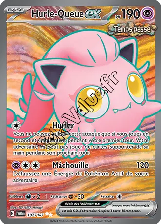 Carte Pokémon Hurle Queue ex n°197 de la série Mascarade Crépusculaire