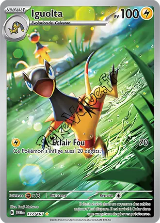 Carte Pokémon Iguolta  n°177 de la série Mascarade Crépusculaire