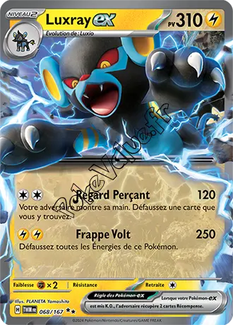 Carte Pokémon Luxray ex  n°068 de la série Mascarade Crépusculaire
