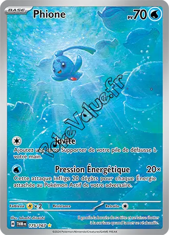 Carte Pokémon Phione  n°175 de la série Mascarade Crépusculaire