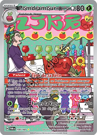 Carte Pokémon Pomdramour  n°170 de la série Mascarade Crépusculaire