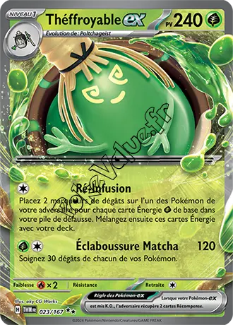 Carte Pokémon Théffroyable ex  n°023 de la série Mascarade Crépusculaire