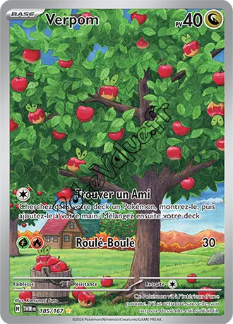 Carte Pokémon Verpom  n°185 de la série Mascarade Crépusculaire