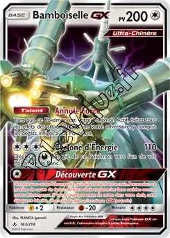 Carte Pokémon Bamboiselle GX  n°163 de la série Alliance Infaillible