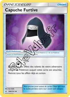 Carte Pokémon Capuche Furtive n°186 de la série Alliance Infaillible