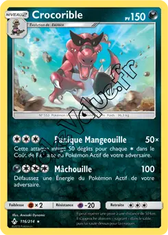 Carte Pokémon Crocorible n°116 de la série Alliance Infaillible