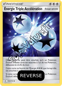 Carte Pokémon Énergie Triple Accélération Reverse n°190 de la série Alliance Infaillible