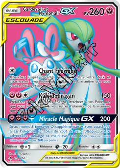 Carte Pokémon Gardevoir et Nymphali GX n°204 de la série Alliance Infaillible