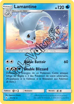 Carte Pokémon Lamantine n°45 de la série Alliance Infaillible