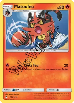 Carte Pokémon Matoufeu n°28 de la série Alliance Infaillible