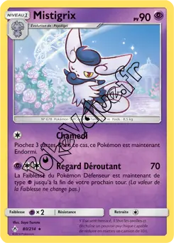 Carte Pokémon Mistigrix n°80 de la série Alliance Infaillible