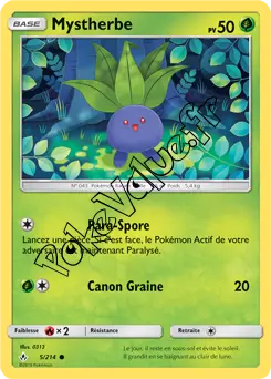 Carte Pokémon Mystherbe n°5 de la série Alliance Infaillible