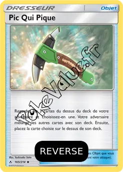 Carte Pokémon Pic Qui Pique Reverse n°165 de la série Alliance Infaillible