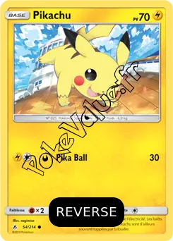 Carte Pokémon Pikachu  Reverse n°54 de la série Alliance Infaillible
