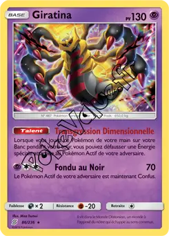 Carte Pokémon Giratina  n°86 de la série Harmonie des Esprits