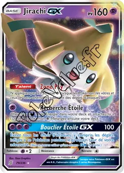 Carte Pokémon Jirachi GX  n°79 de la série Harmonie des Esprits