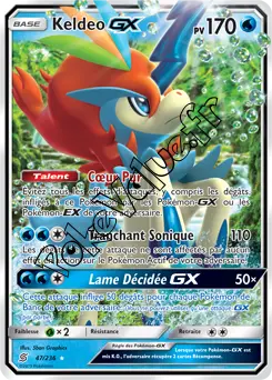 Carte Pokémon Keldeo GX  n°47 de la série Harmonie des Esprits
