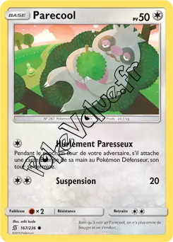 Carte Pokémon Parecool n°167 de la série Harmonie des Esprits