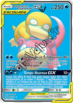 Carte Pokémon Ramoloss et Psykokwak GX n°217 de la série Harmonie des Esprits