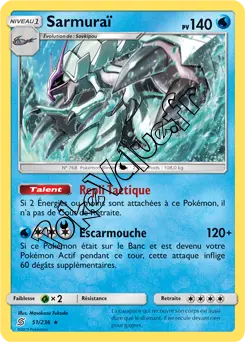 Carte Pokémon Sarmuraï n°51 de la série Harmonie des Esprits