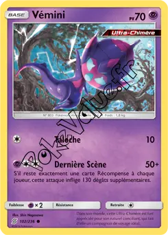 Carte Pokémon Vémini n°102 de la série Harmonie des Esprits