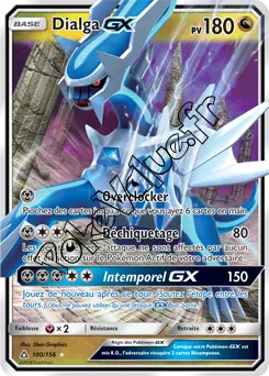Carte Pokémon Dialga GX  n°100 de la série Ultra-Prisme