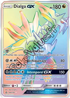 Carte Pokémon Dialga GX  n°164 de la série Ultra-Prisme