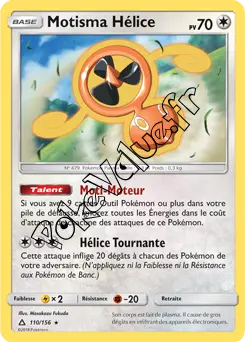 Carte Pokémon Motisma Hélice n°110 de la série Ultra-Prisme