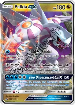 Carte Pokémon Palkia GX  n°101 de la série Ultra-Prisme