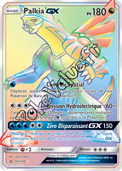 Carte Pokémon Palkia GX  n°165 de la série Ultra-Prisme