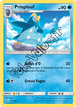Carte Pokémon Prinplouf  n°33 de la série Ultra-Prisme