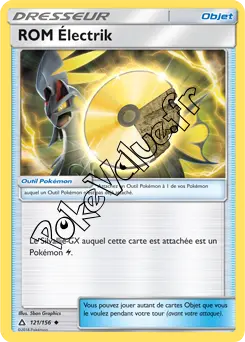 Carte Pokémon ROM Électrik n°121 de la série Ultra-Prisme