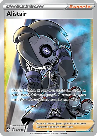 Carte Pokémon Alistair n°179 de la série Voltage Éclatant